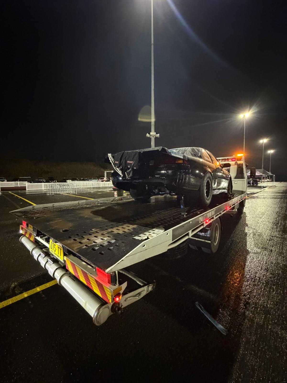 Gary's tow truck in action